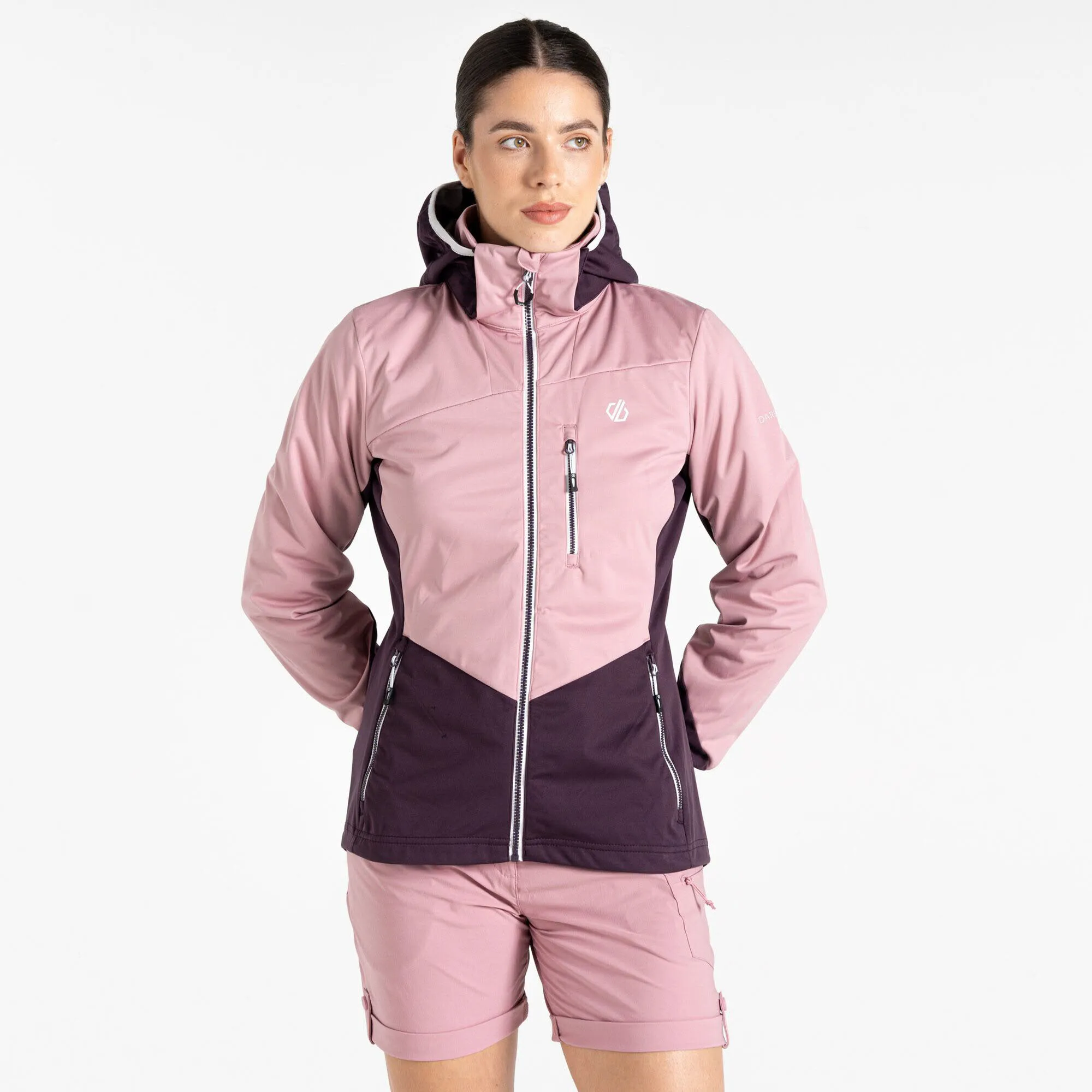DARE 2B Damen Lexan II Softshelljacke Kapuzenjacke rosa dunkellila