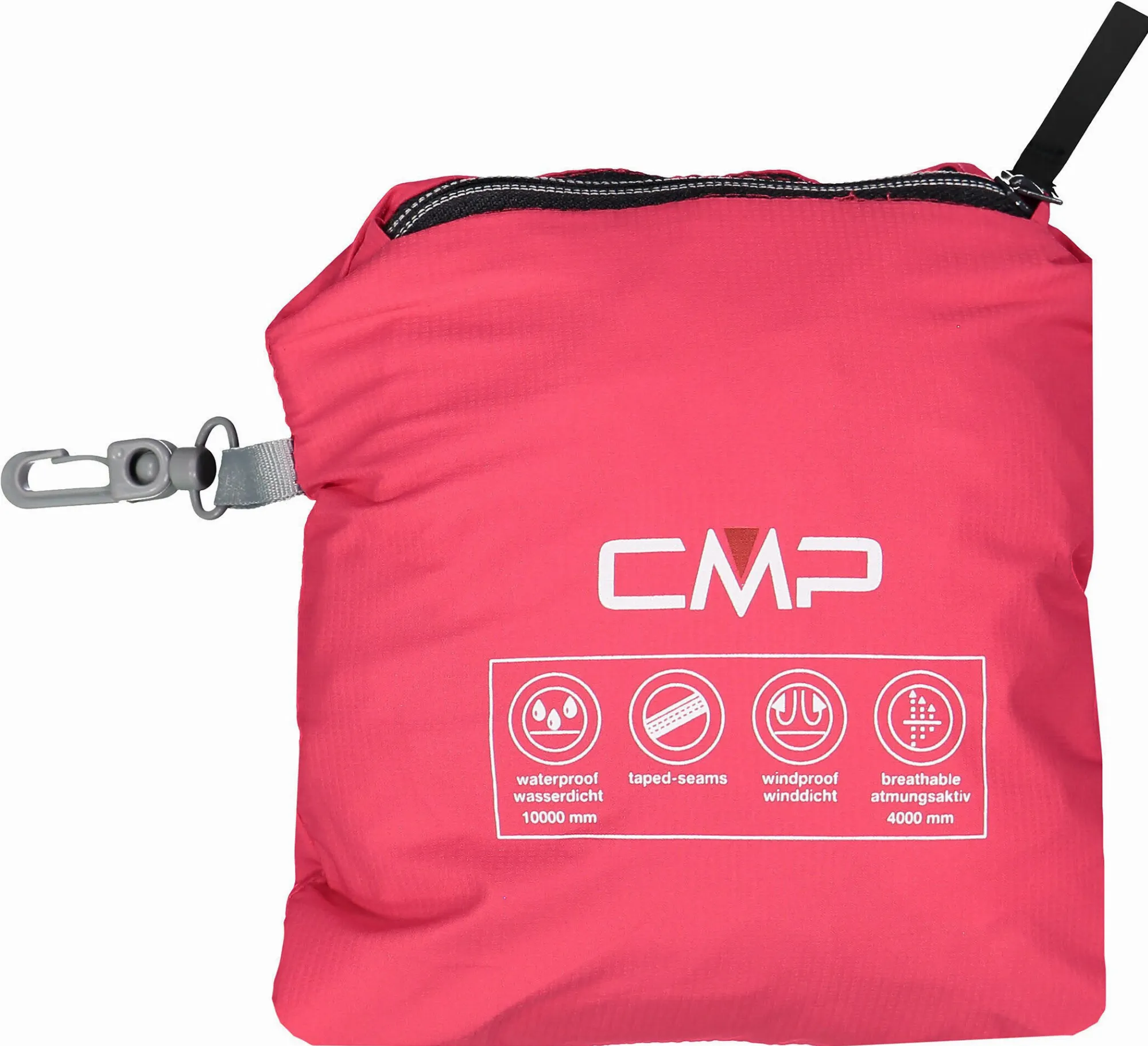 CMP Mädchen Regenjacke Kapuzenjacke pink rot