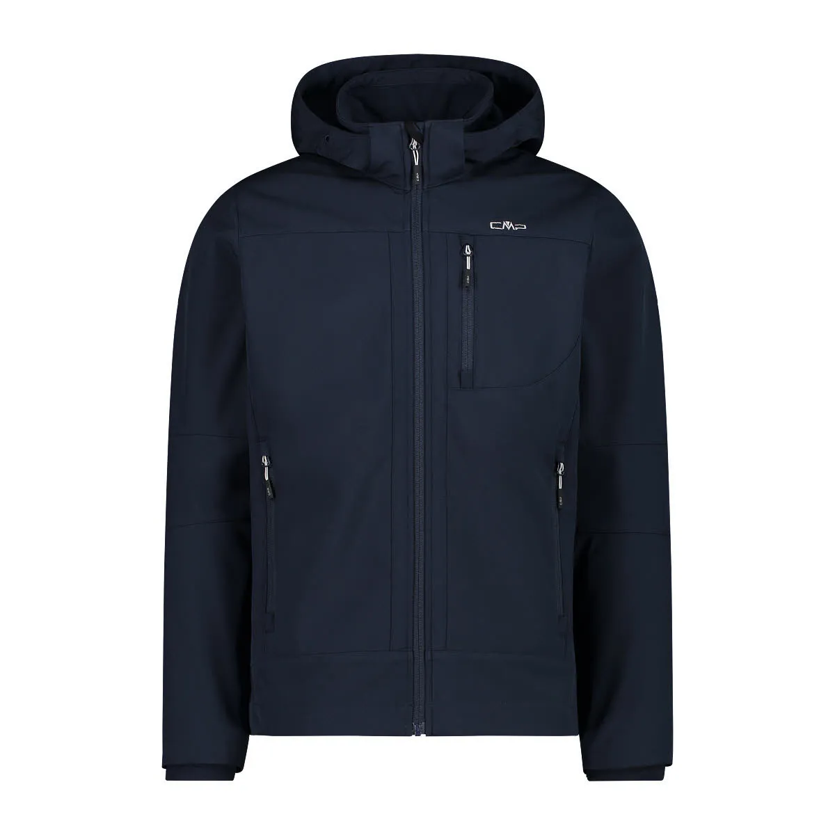 CMP Softshelljacke mit abnehmbarer Kapuze Weich Winddicht Wasserabweisend Komfort Herren blau