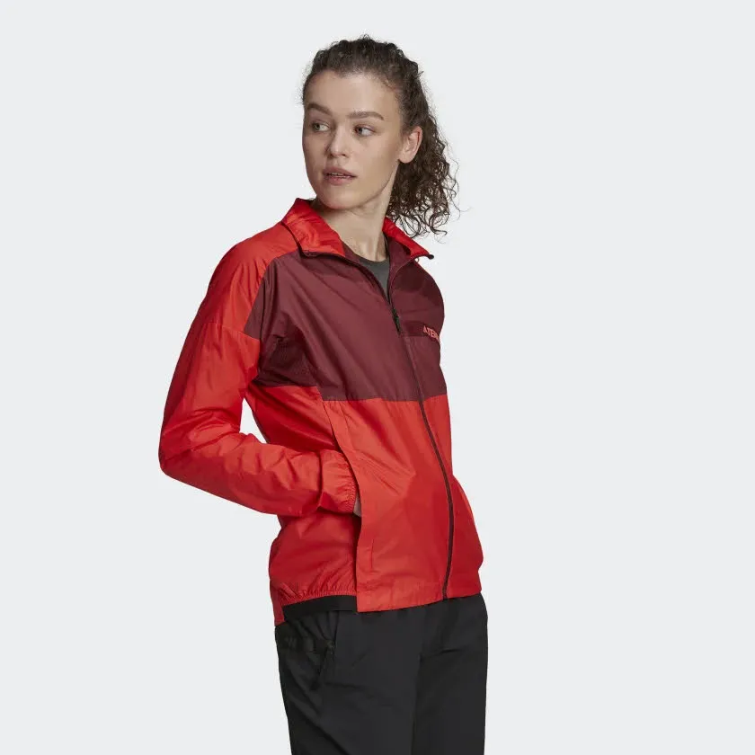 adidas W MT Wind Jacke Damen Wanderjacke Outdoorjacke Terrex rot NEU
