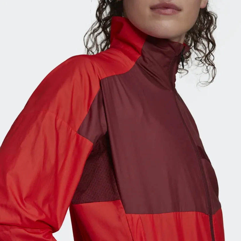 adidas W MT Wind Jacke Damen Wanderjacke Outdoorjacke Terrex rot NEU