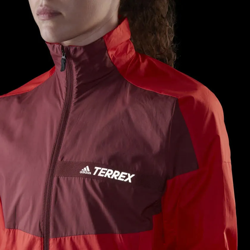 adidas W MT Wind Jacke Damen Wanderjacke Outdoorjacke Terrex rot NEU