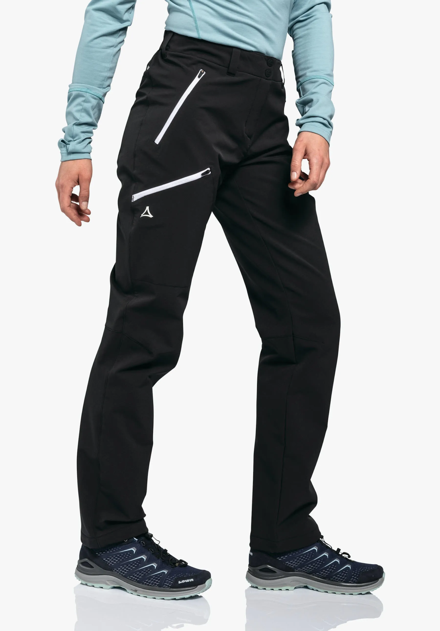 Schöffel Pants Ascona Warm L Trekkinghose gefüttert Wanderhose lange Hose Damen schwarz