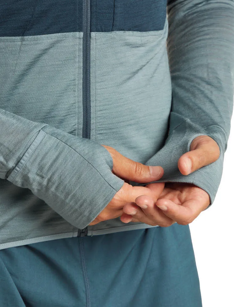 Icebreaker Merinomix 200 Realfleece™ Descender Zip-Hoodie Fleecejacke Herren dunkelblau