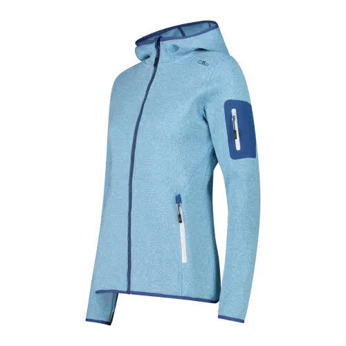 CMP Fleecejacke Kapuzenjacke Midlayer Damen hellblau NEU