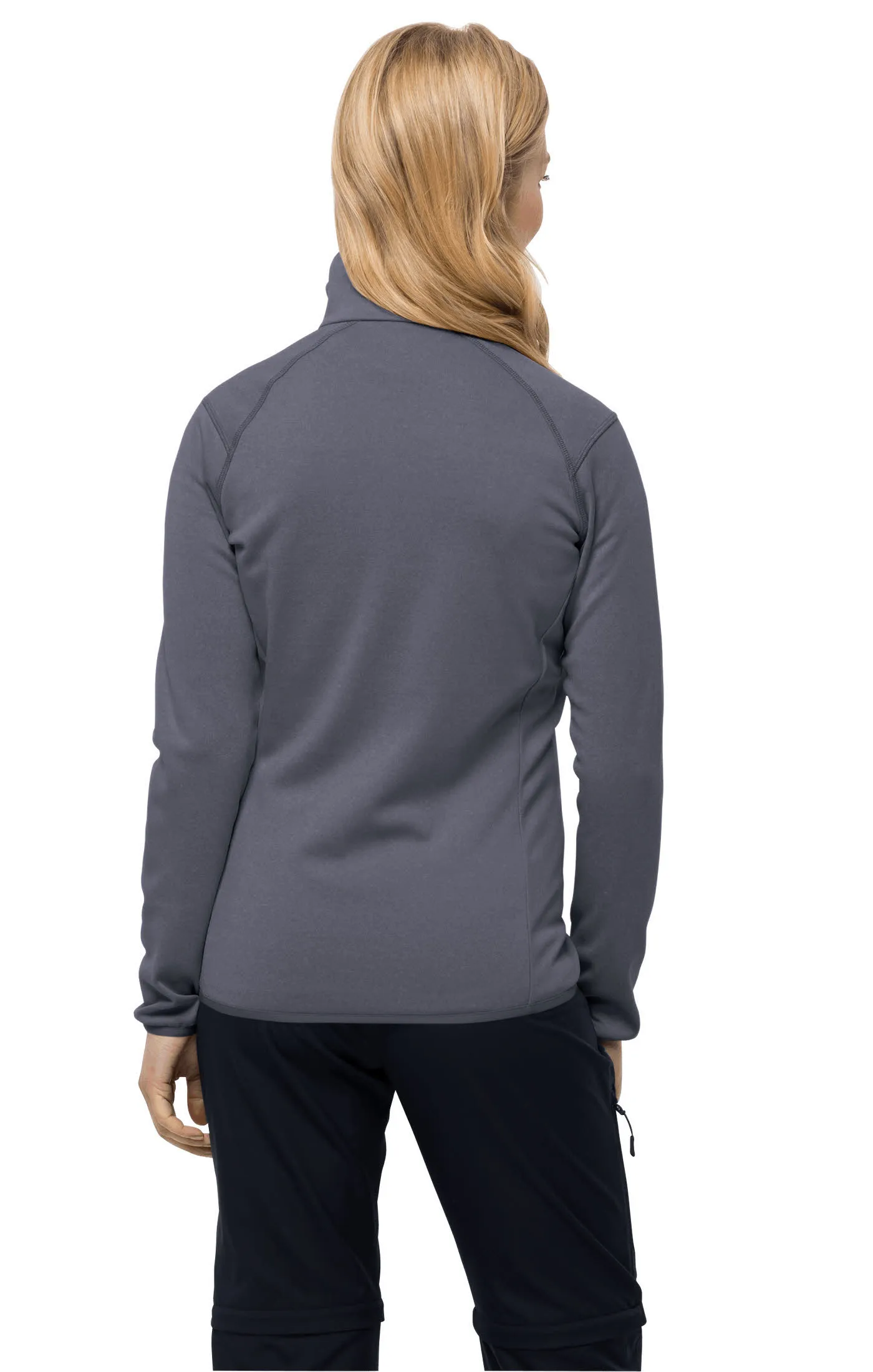 Jack Wolfskin Fortberg FZ W Fleecejacke Midlayer Stretchjacke Damen grau
