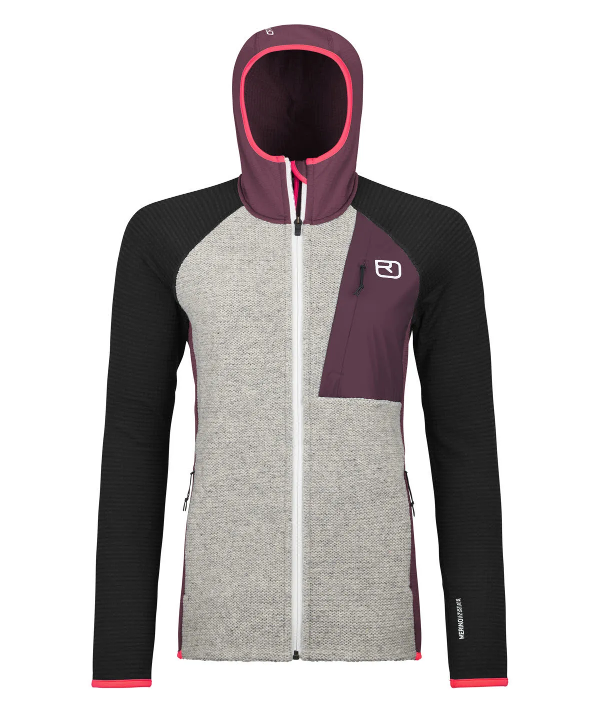 Ortovox Fleece GP Classic Knit Hoody Damen Outdoorhoodie lila