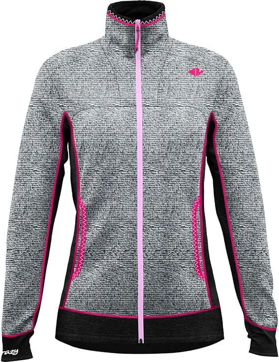 Crazy Idea PULL EXIT EXTRAFLEECE Fleecejacke Damen grau pink