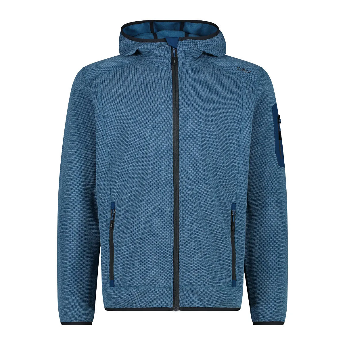 CMP Herrenjacke Kapuzenjacke Fleecejacke blau