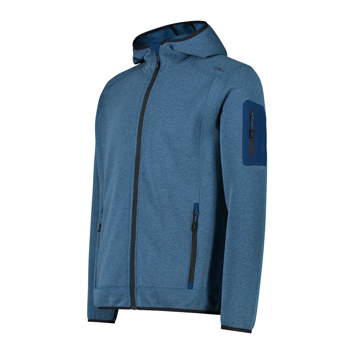 CMP Herrenjacke Kapuzenjacke Fleecejacke blau