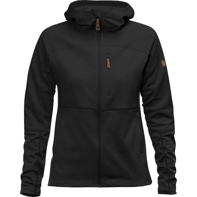 Fjällräven Abisko Trail Fleece W Fleecejacke Kapuzenjacke Damen schwarz