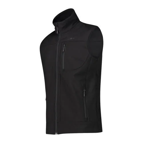 CMP SOFTSHELL VEST Herren Wanderweste Outdoorweste ärmellos schwarz NEU