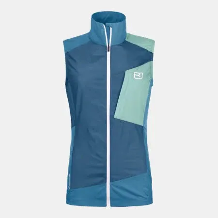 Ortovox WINDBREAKER VEST Damen Windjacke ärmellos Outdoorweste blau