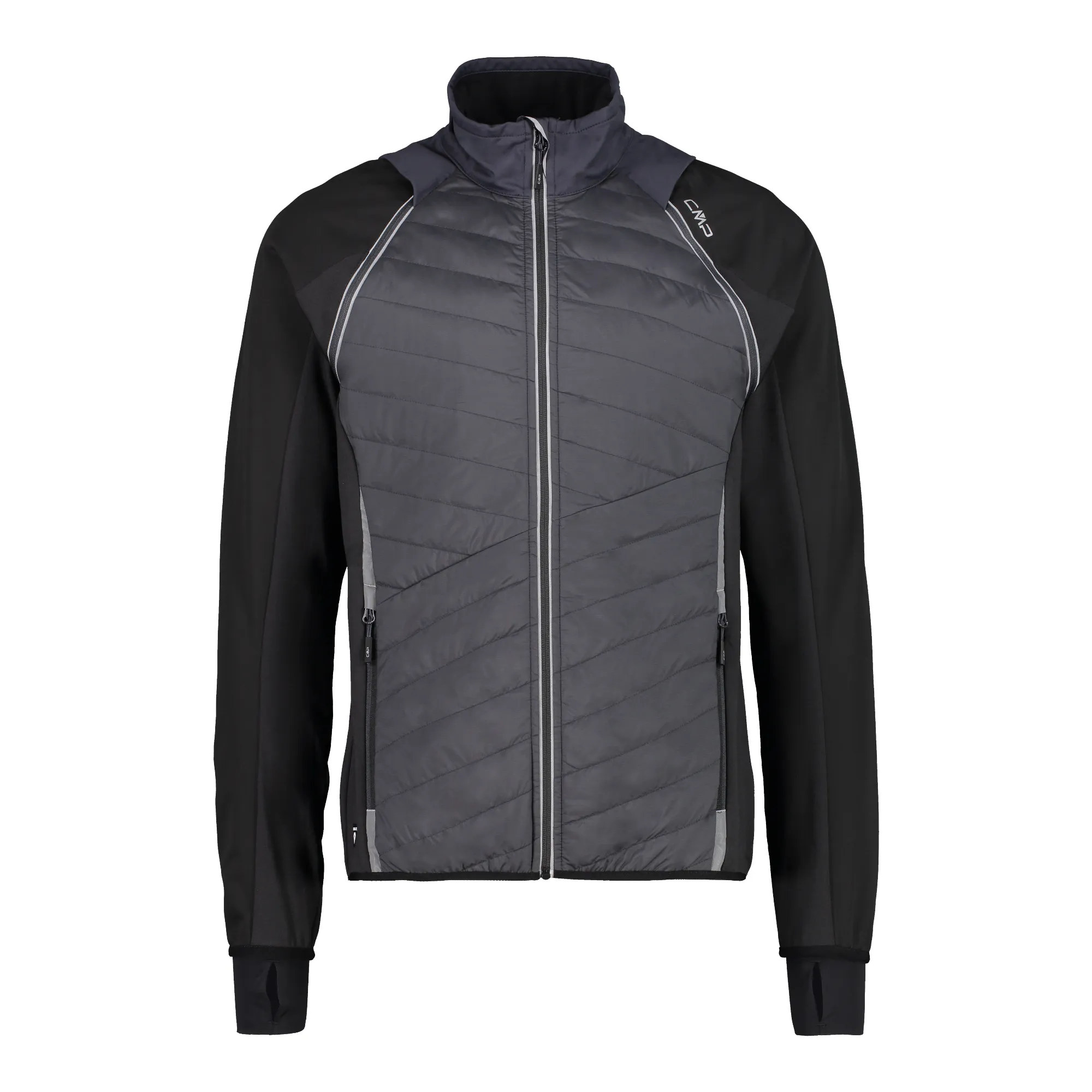 CMP Steppjacke mit abnehmbaren Ärmeln Outdoor Wandern Herren grau NEU
