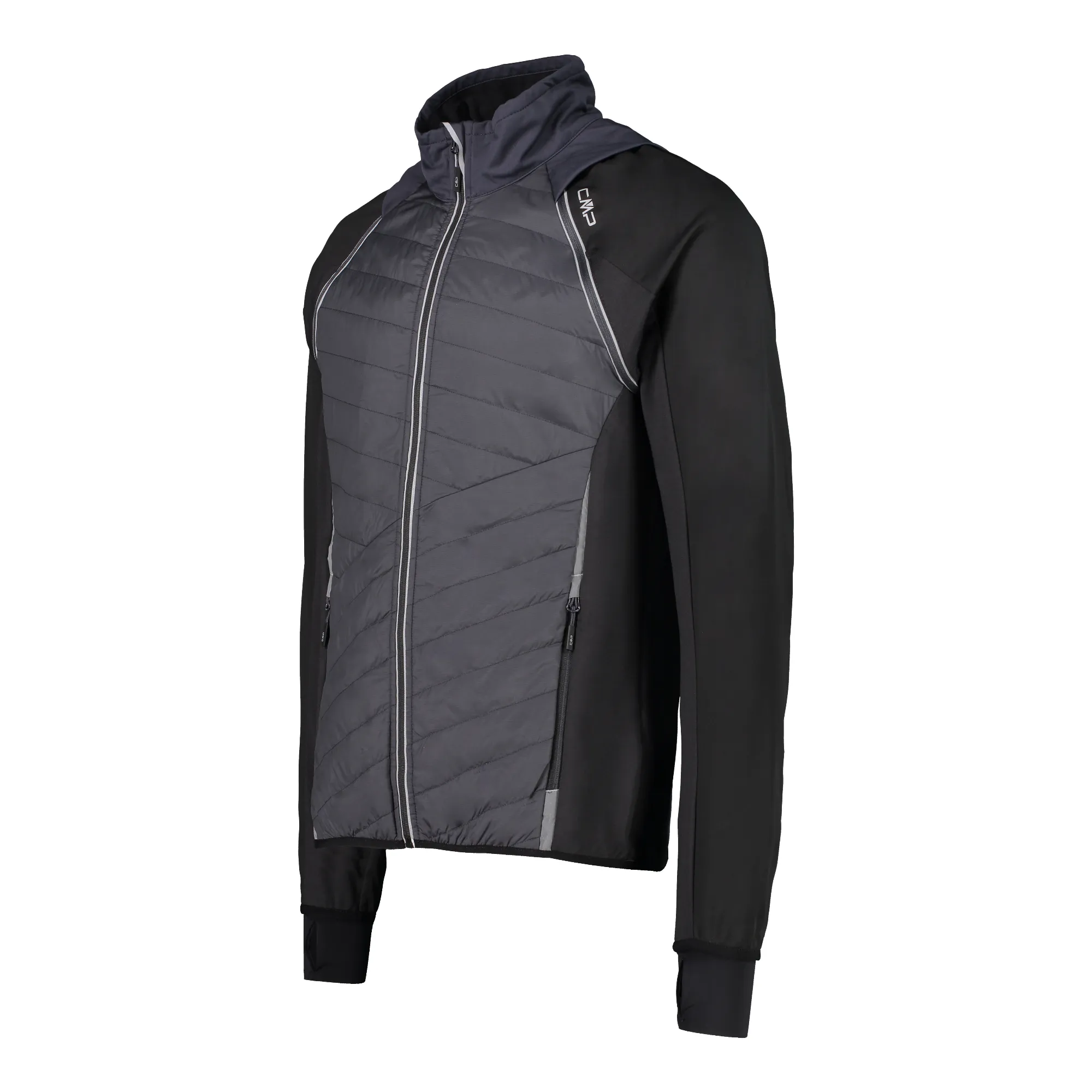 CMP Steppjacke mit abnehmbaren Ärmeln Outdoor Wandern Herren grau NEU