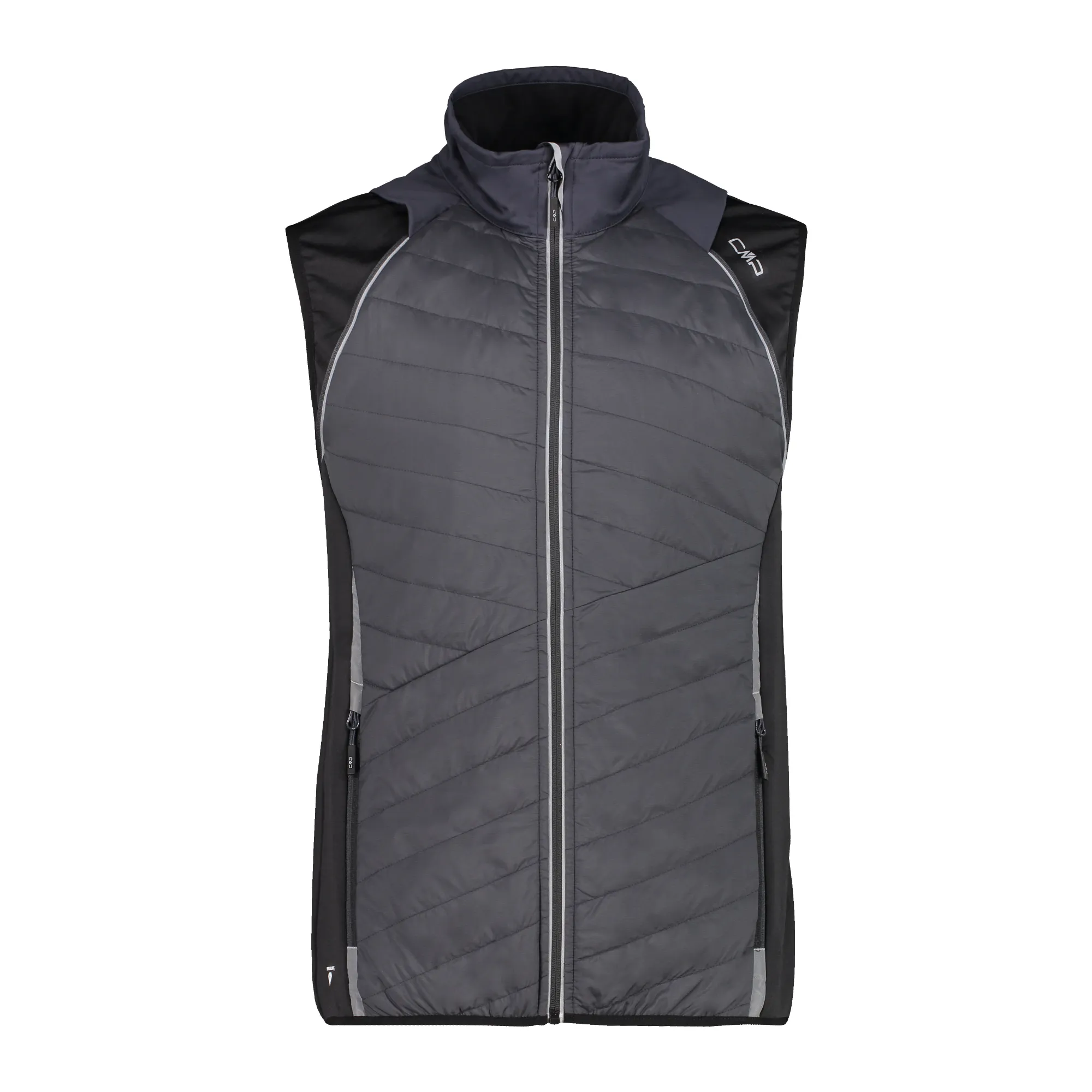 CMP Steppjacke mit abnehmbaren Ärmeln Outdoor Wandern Herren grau NEU