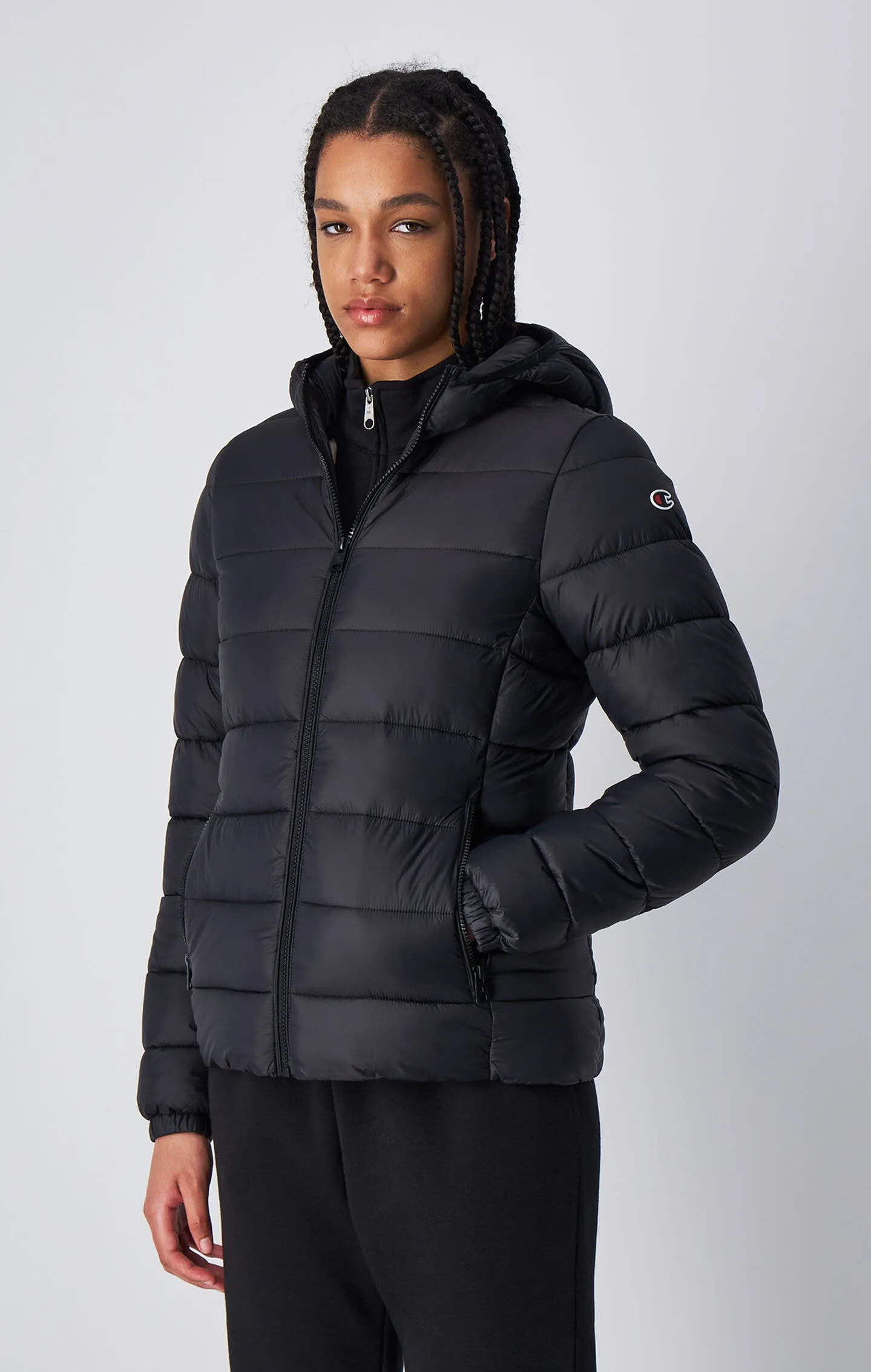 Champion Kapuzenjacke Daunenjacke Damen schwarz