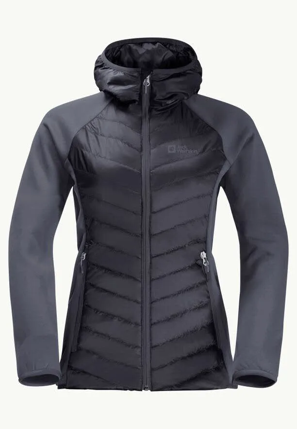 Jack Wolfskin Routeburn Pro Hybrid Damen Daunenjacke Grau