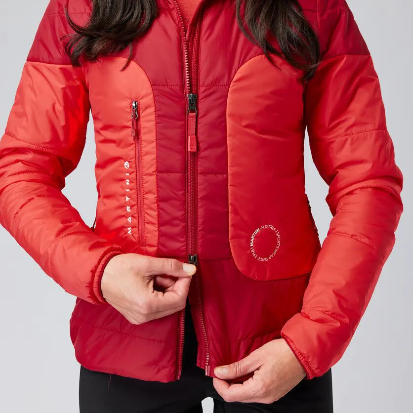Martini Delight Damen Isolationsjacke Daunenjacke Kapuzenjacke rot