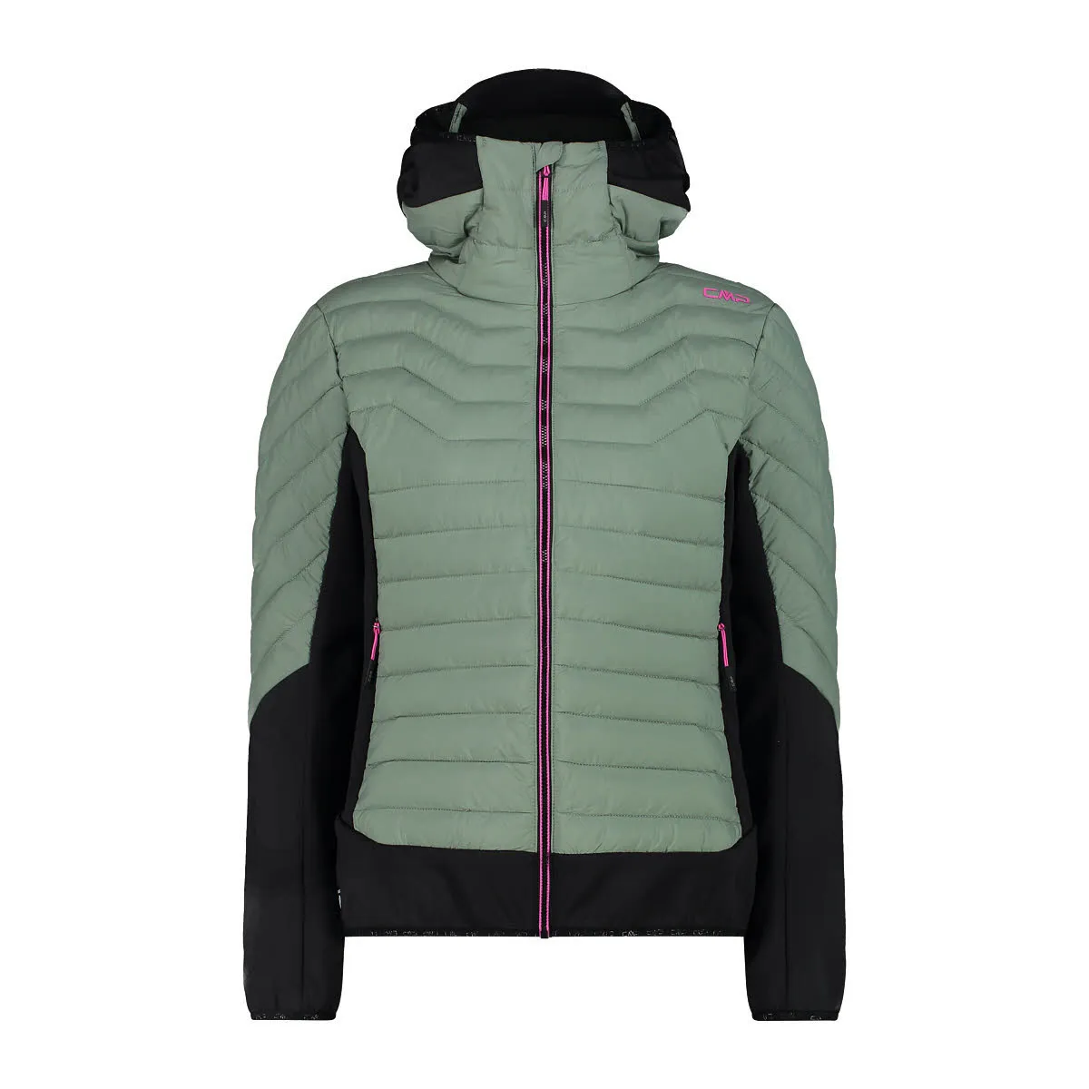 CMP Damen Hybridjacke Daunenjacke dunkelgrün