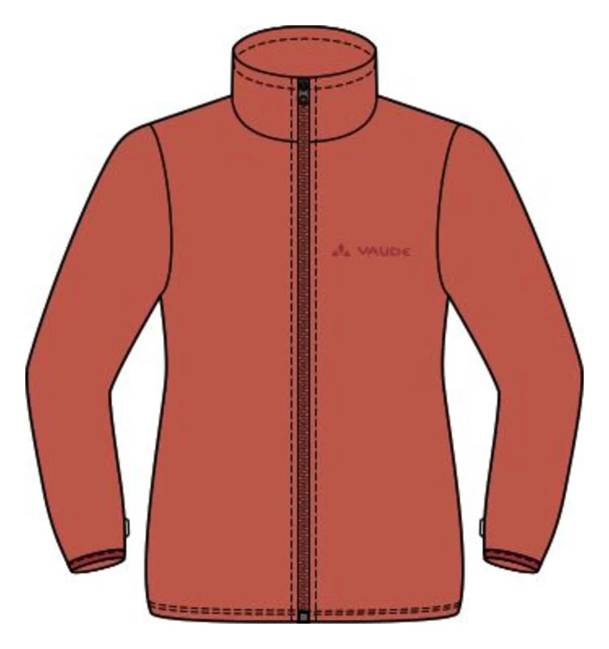 Vaude Kinder Campfire 3-in-1 Outdoorjacke Kombijacke Mädchen rot