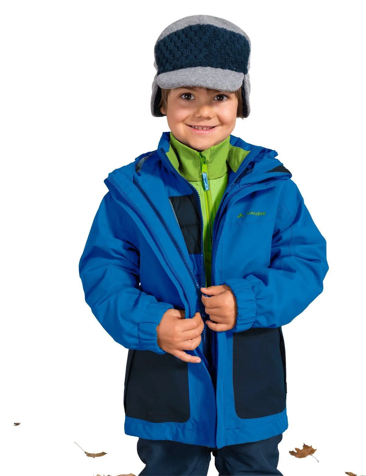 Vaude Kids Campfire 3in1 Jacket IV Kinder Doppeljacke Outdoorjacke blau NEU