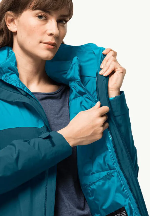 Jack Wolfskin Feldberg 3in1 Jkt W Kombijacke Regenjacke Daunenjacke Damen blau NEU