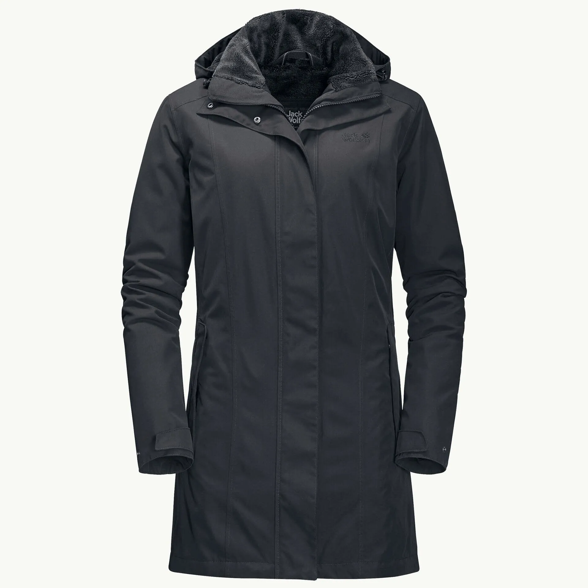 Jack Wolfskin Madison Avenue Coat Wasserdichter Wintermantel schwarz Damen NEU
