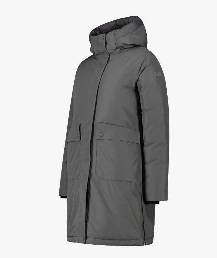 CMP Leichter Mantel Damen Softshellmantel abnehmbare Kapuze grau
