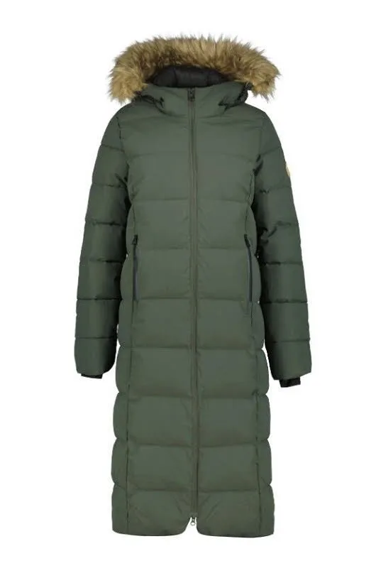 Icepeak MANTEL BRILON Damen Freizeitmantel Daunenjacke olivgrün