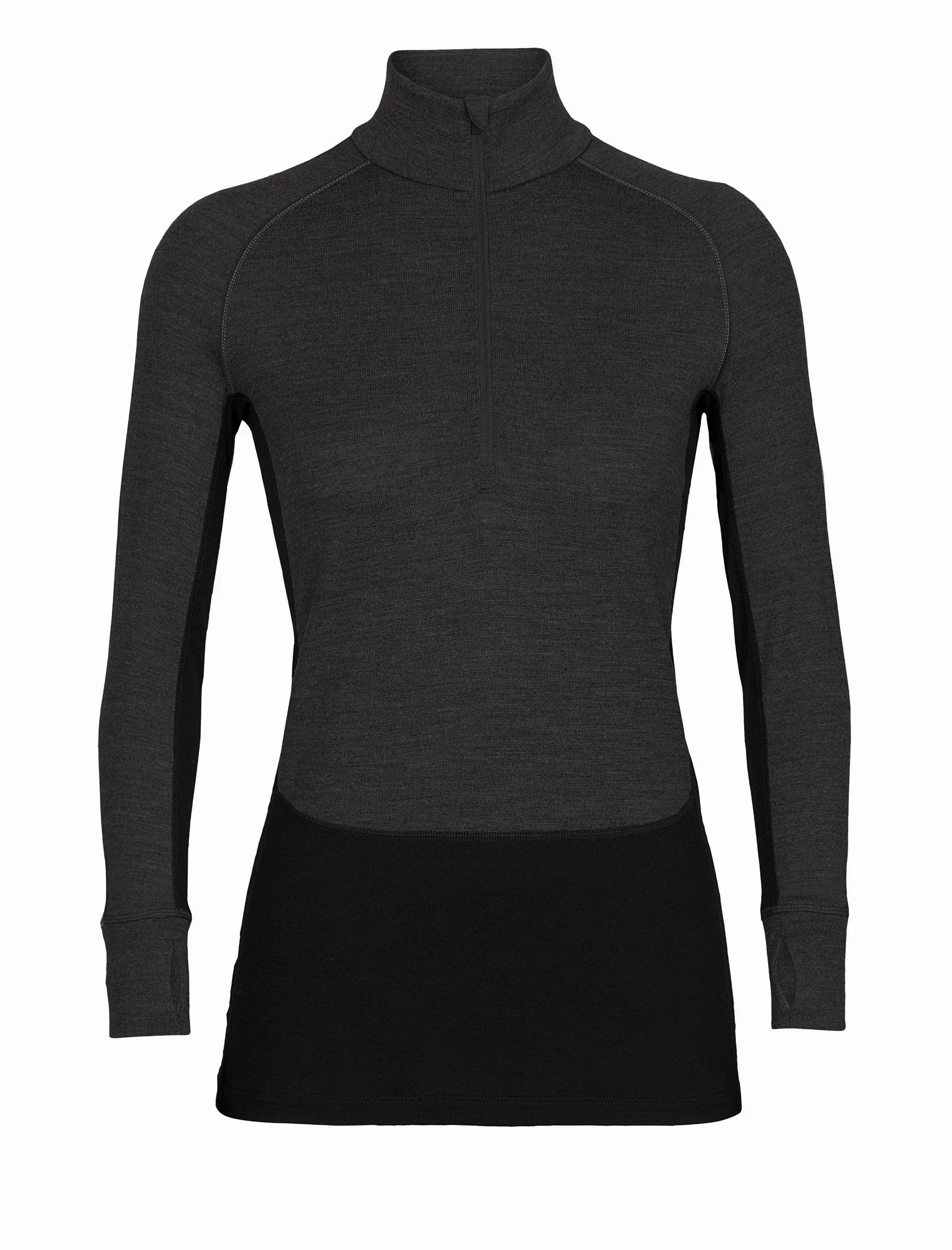 Icebreaker ZoneKnit 260 Damen Langarmshirt Funktionsshirt Skirolli schwarz