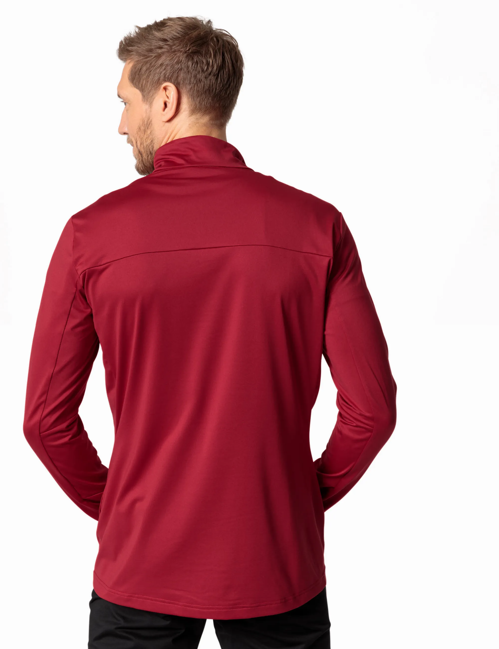 Vaude Men's Livigno Halfzip II Langarmshirt Skirolli Herren rot