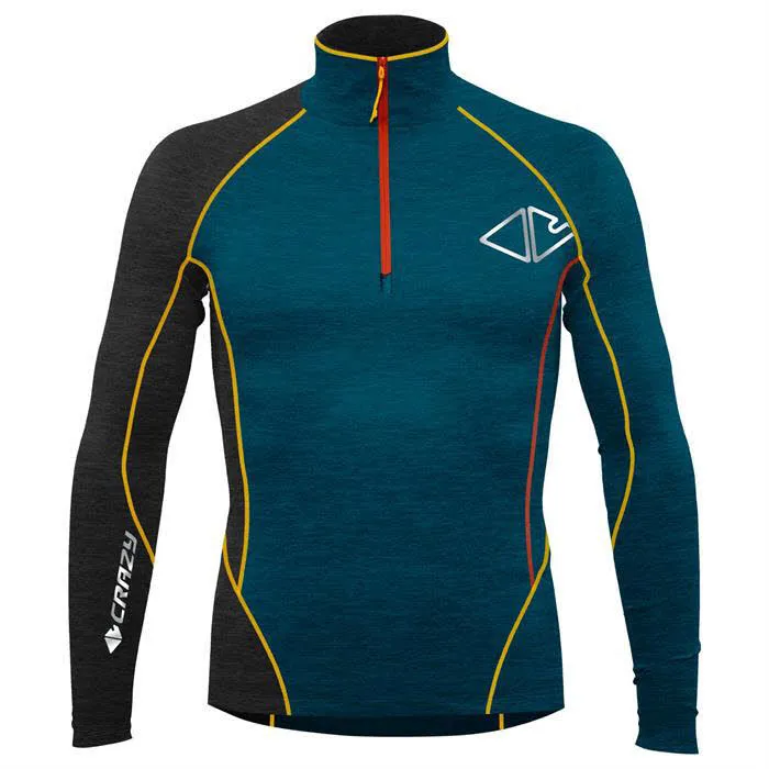Crazy Idea Pull Fahrenheit ZIP Herren Skirolli rollkragenpullover blau