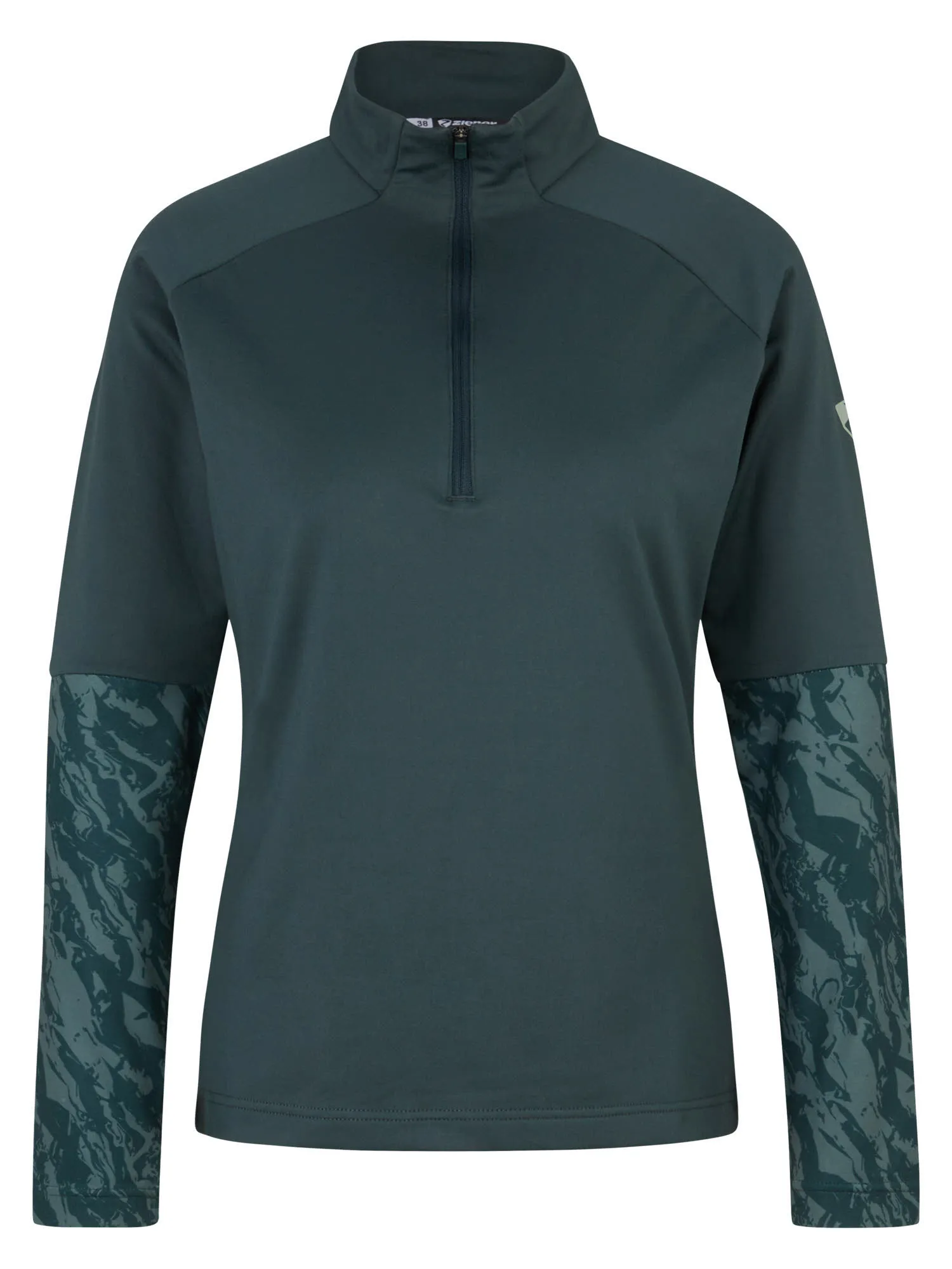 Ziener JEANE LADY Underlayer Skirolli Fleecepullover dunkelgrün