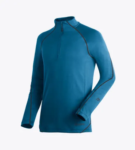 Maier Sports Herren Skirolli ROGER Fleecepullover blau