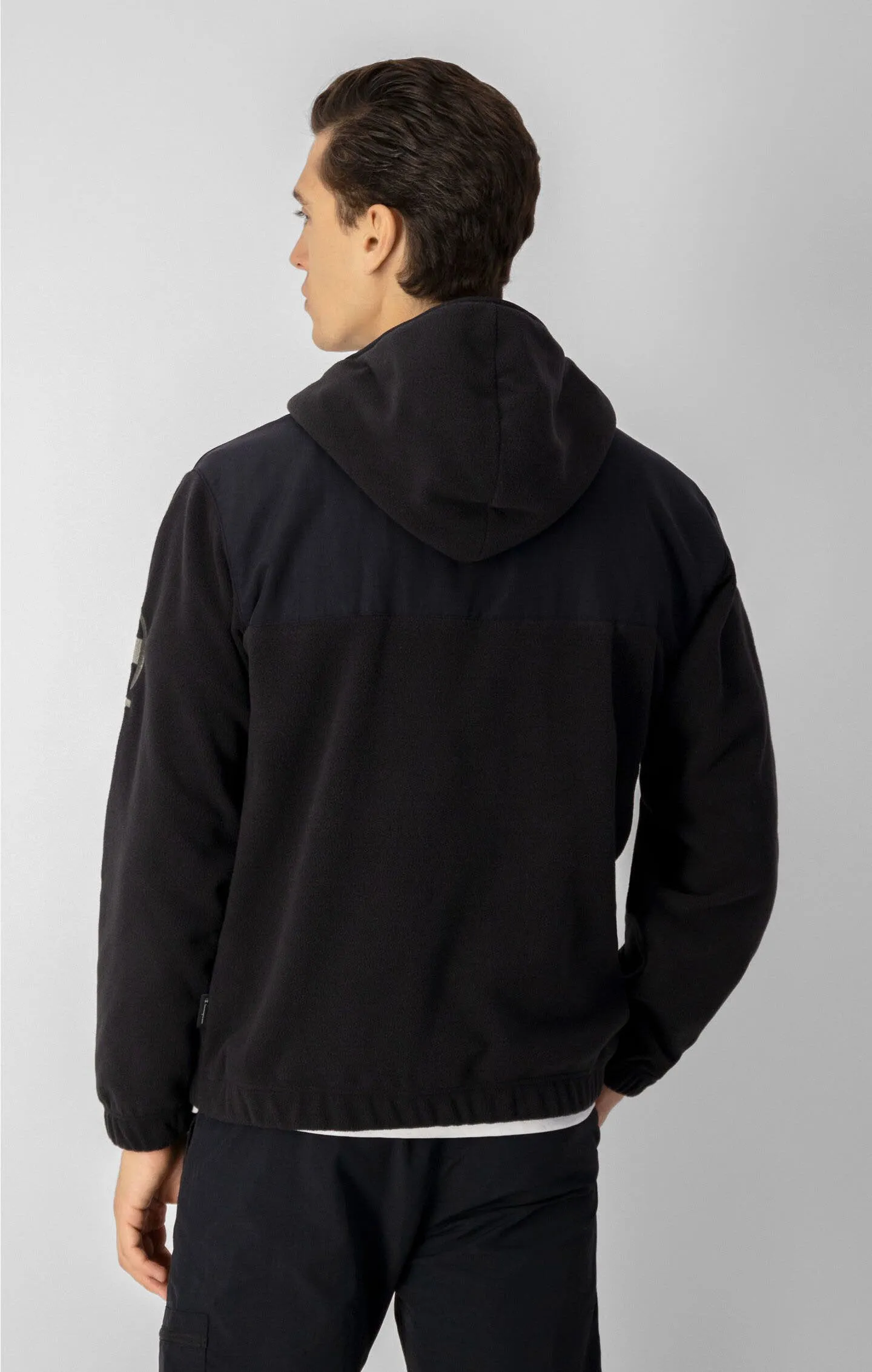 Champion Hooded Half Zip Sweatshirt Herren Hoodie Kapuzenpullover schwarz NEU