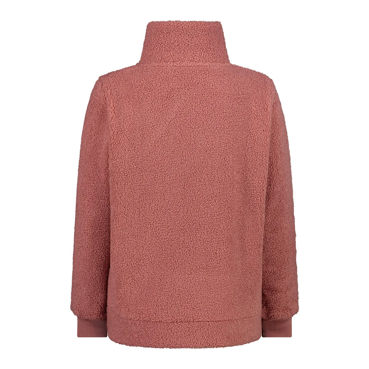 CMP Damen Sweatshirt Fleecepullover Half-Zip quarz braun rosa