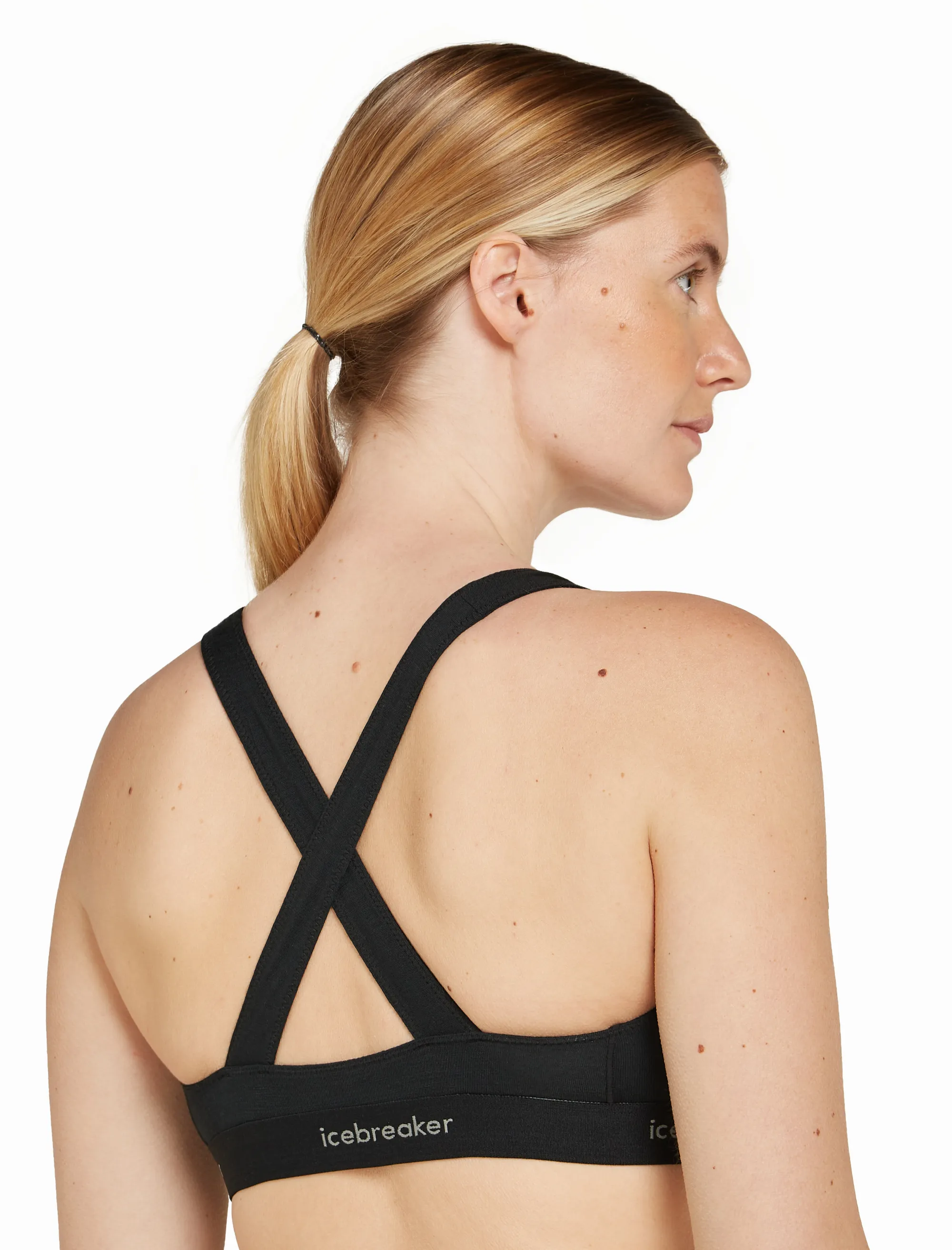 Icebreaker Merinomix 125 Cool-Lite™ Sprite Racerback-BH Damen schwarz