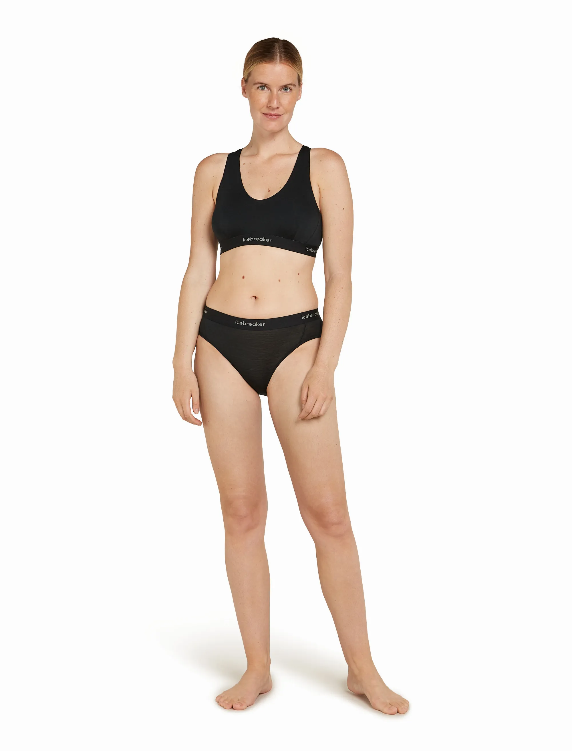Icebreaker Merinomix 125 Cool-Lite™ Sprite Racerback-BH Damen schwarz
