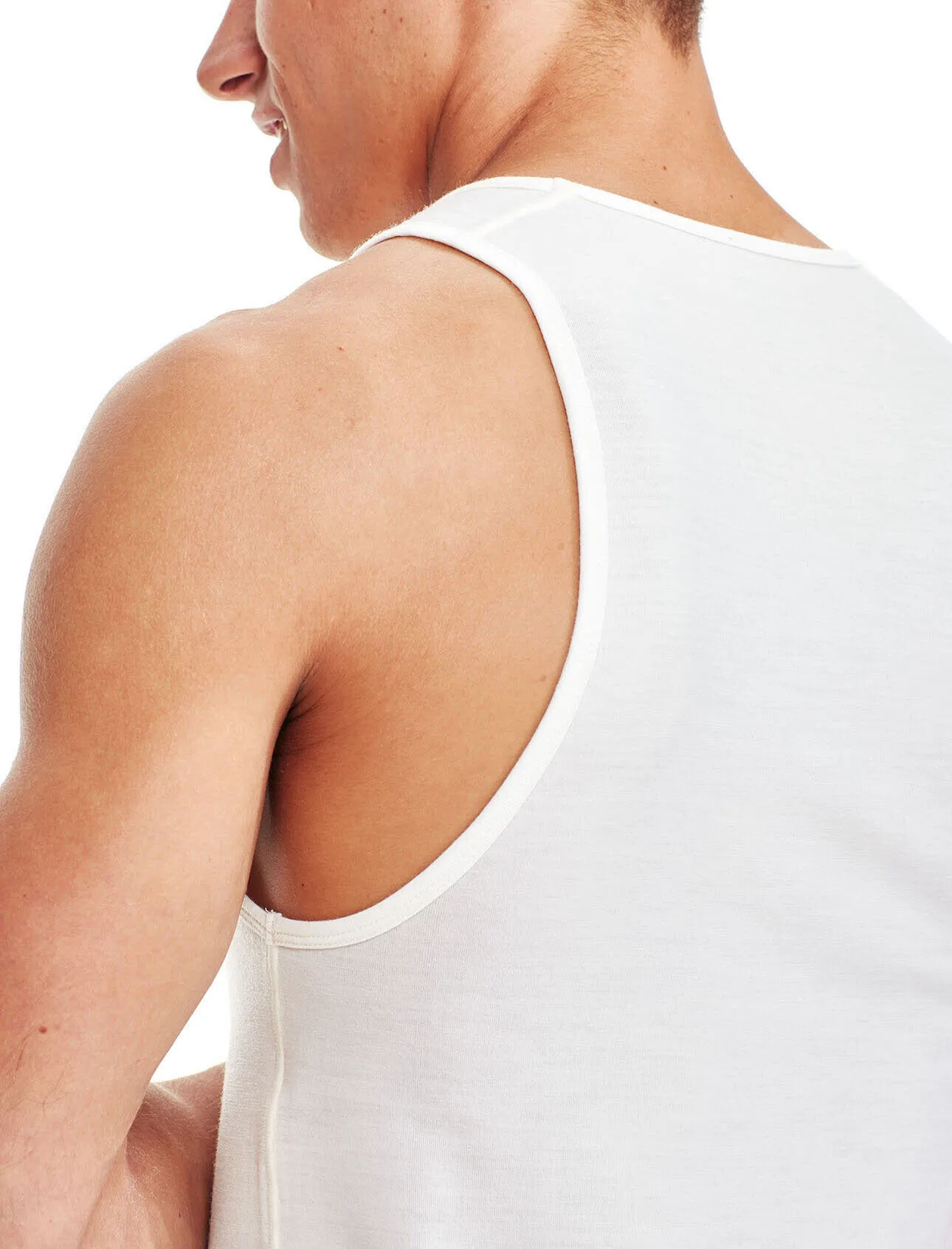 Icebreaker Anatomic Tank Top Herren ärmelloses Oberteil Unterhemd snow NEU