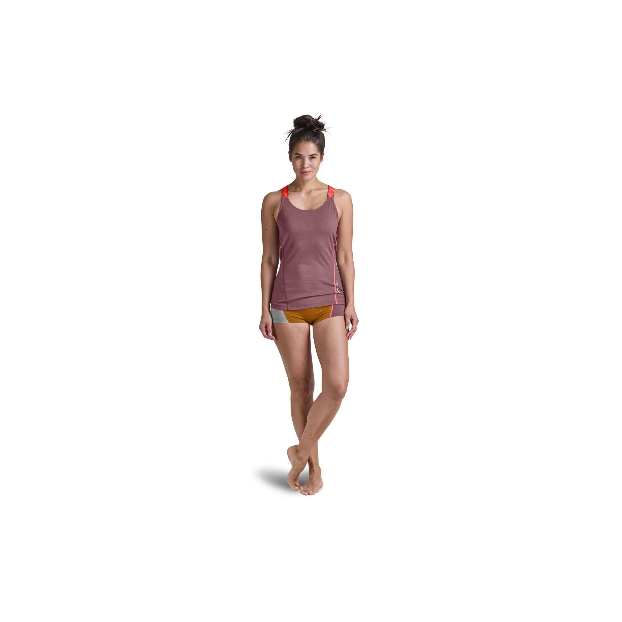 Ortovox 150 Essential Top Damen Unterhemd kurz Tanktop Funktionsunterwäsche rot