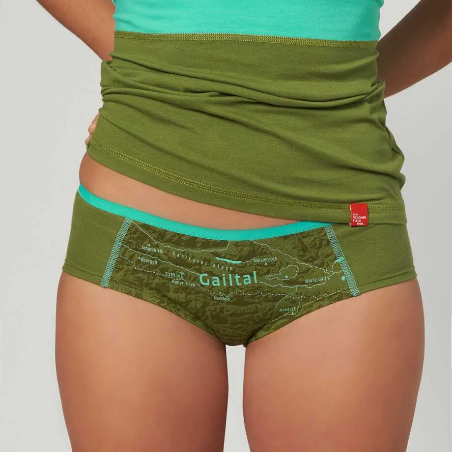 Ein schöner Fleck Erde Gailtal Hipster Unterhose Damen grün NEU