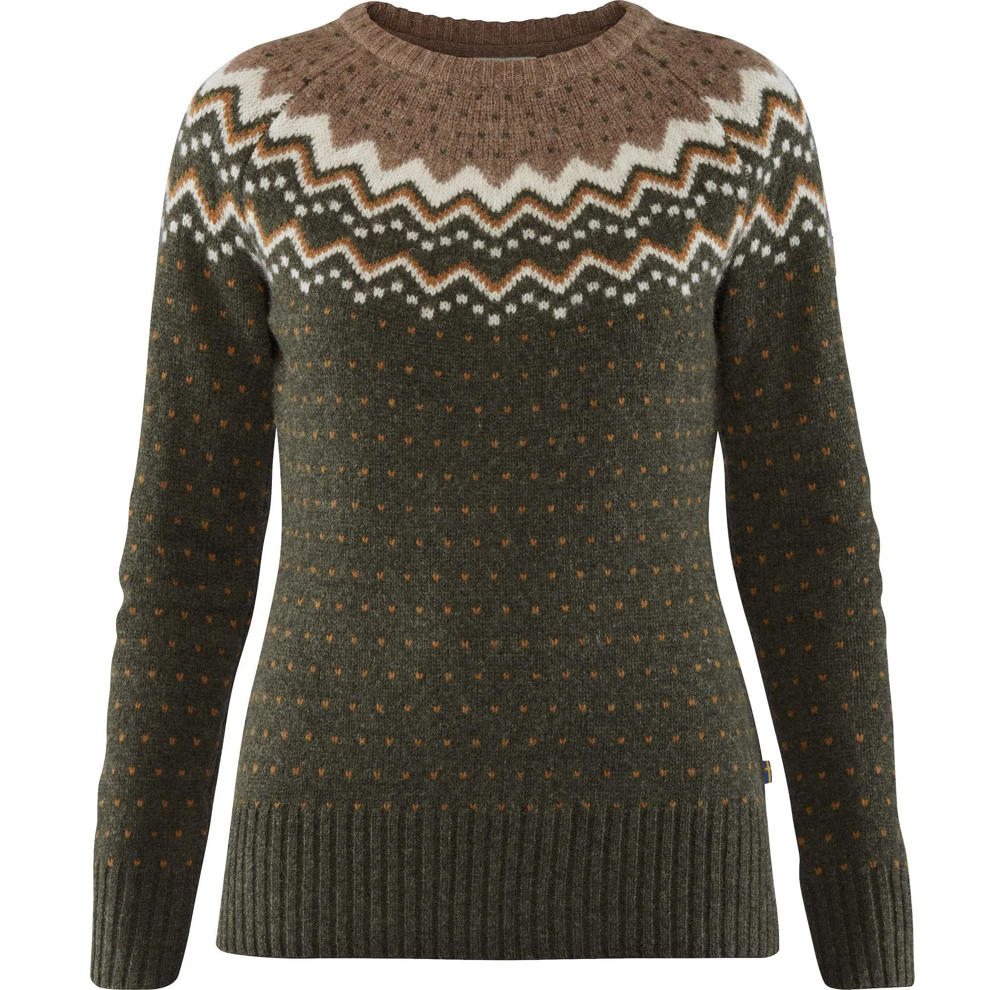 Fjällräven Övik Knit Sweater W Damen Strickpulli Pullover deep forest