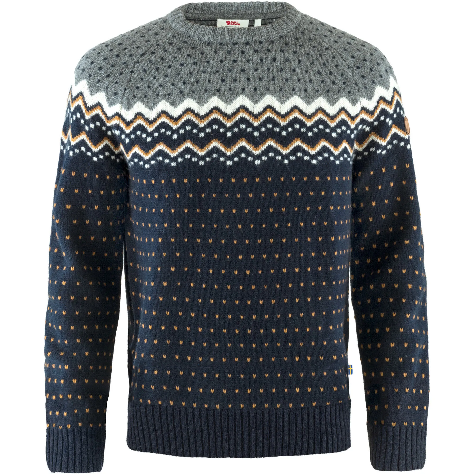 Fjällräven Övik Knit Sweater Strick-Pullover Baumwolle PFC-frei Herren Blau