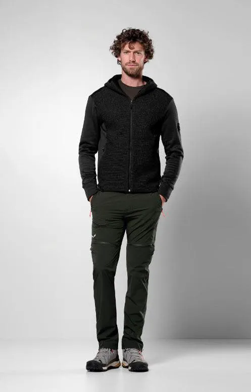 Salewa Fanes Sarner Light Hybrid Herren Strickjacke Kapuzenjacke schwarz