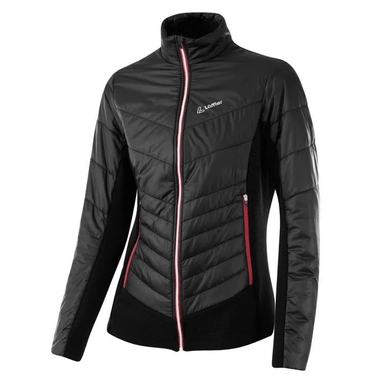 Löffler W Hybridjacket PL60 Damen Langlaufjacke Isolation schwarz/rot NEU