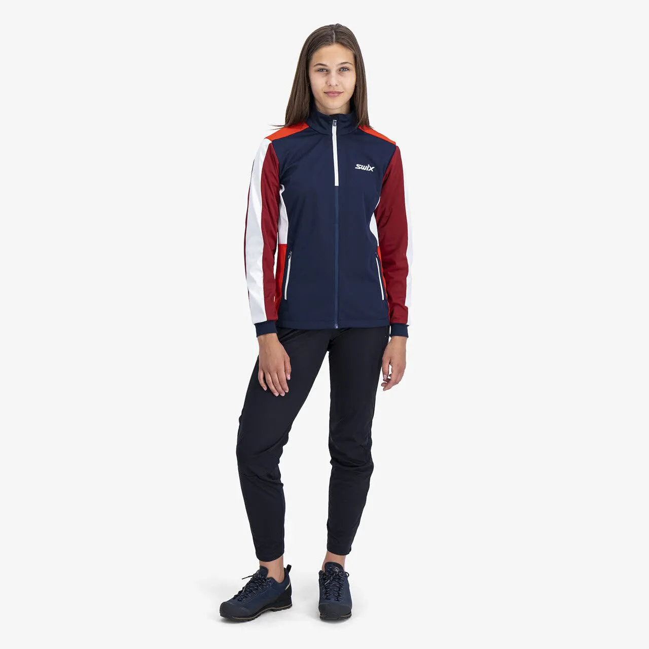 Swix Cross Jacket Damen Langlaufjacke Softshelljacke multicolor