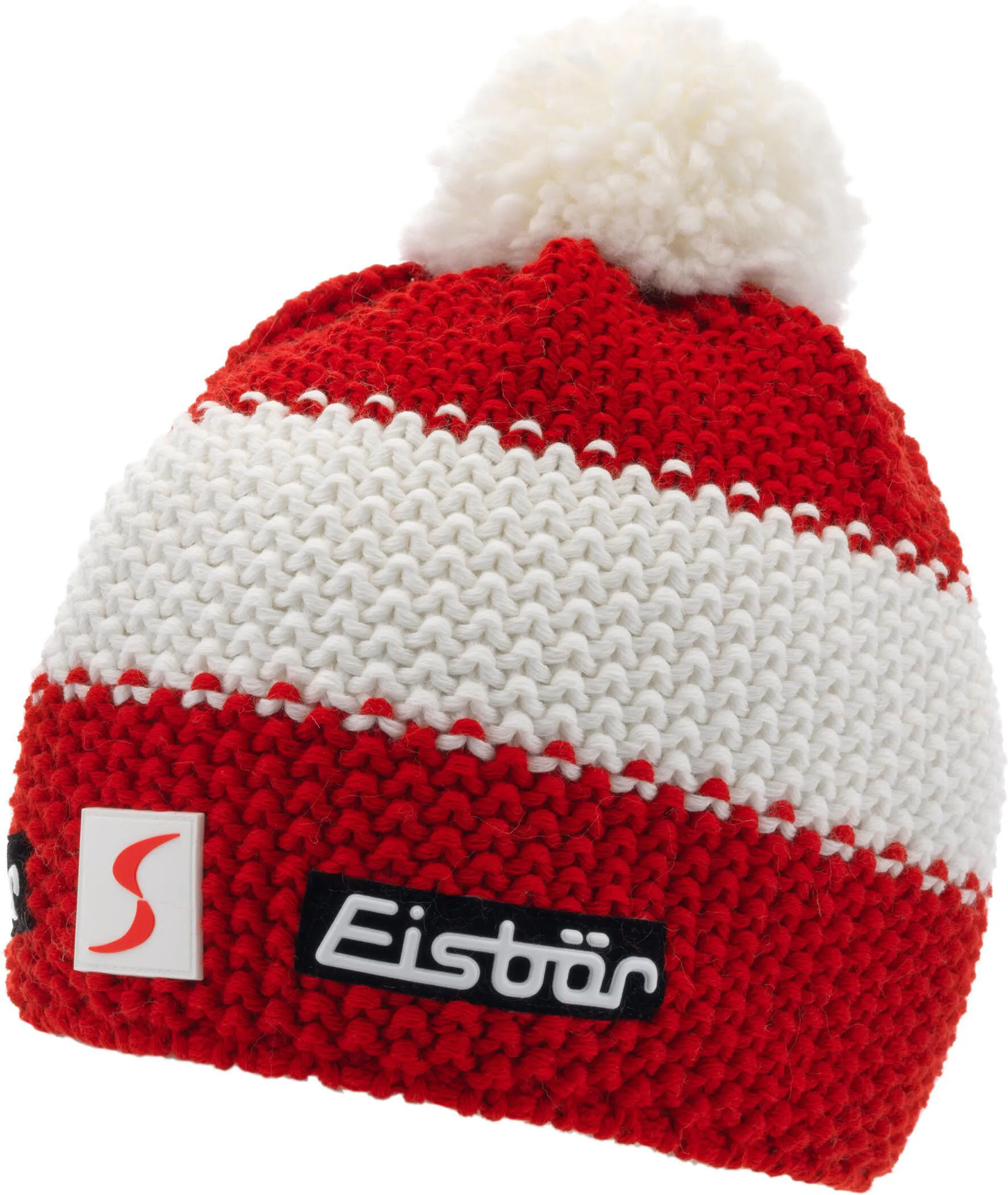 Eisbär Star Pompon Sp Kids Kinder Strickmütze Bommelmütze rot