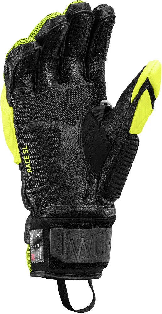Leki HS WCR VENOM SL 3D Herren Skihandschuhe schwarz/gelb