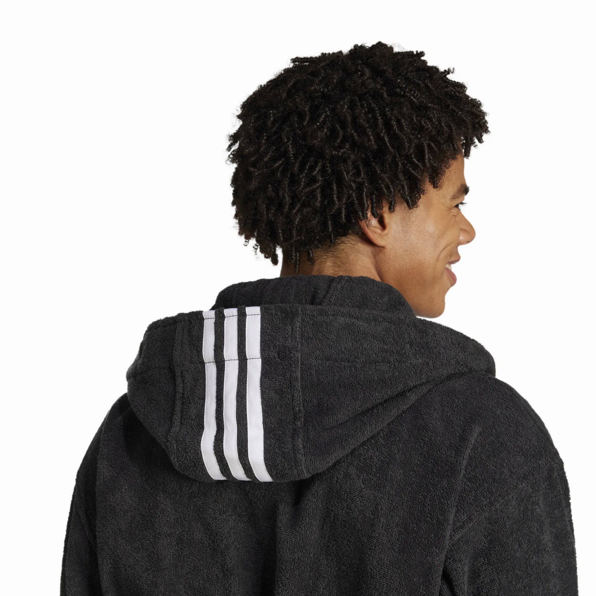 adidas Hooded Bademantel Herren Unisex schwarz